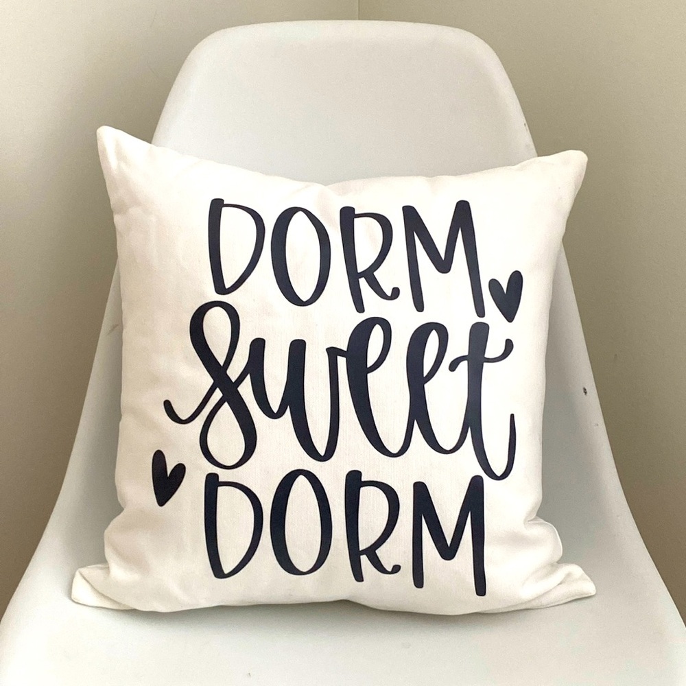 Decorative pillow for dorm room